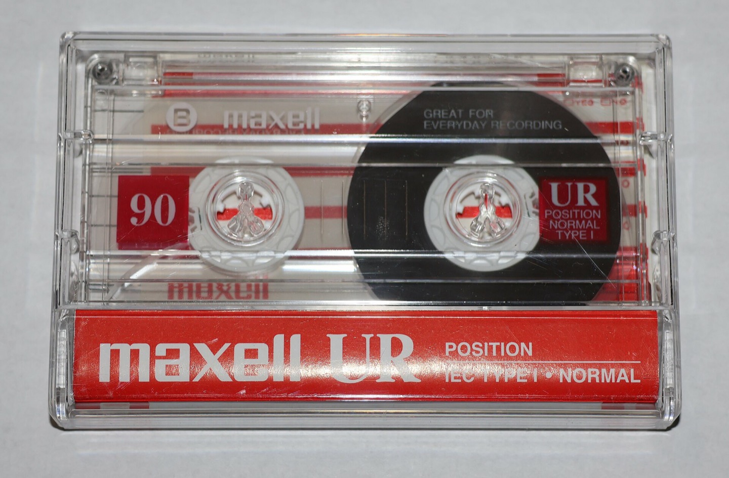 Blank cassette case with a cassette inside